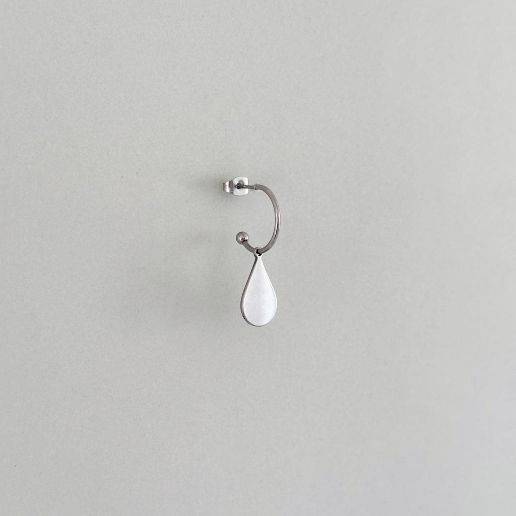 моносерьга стальная капля