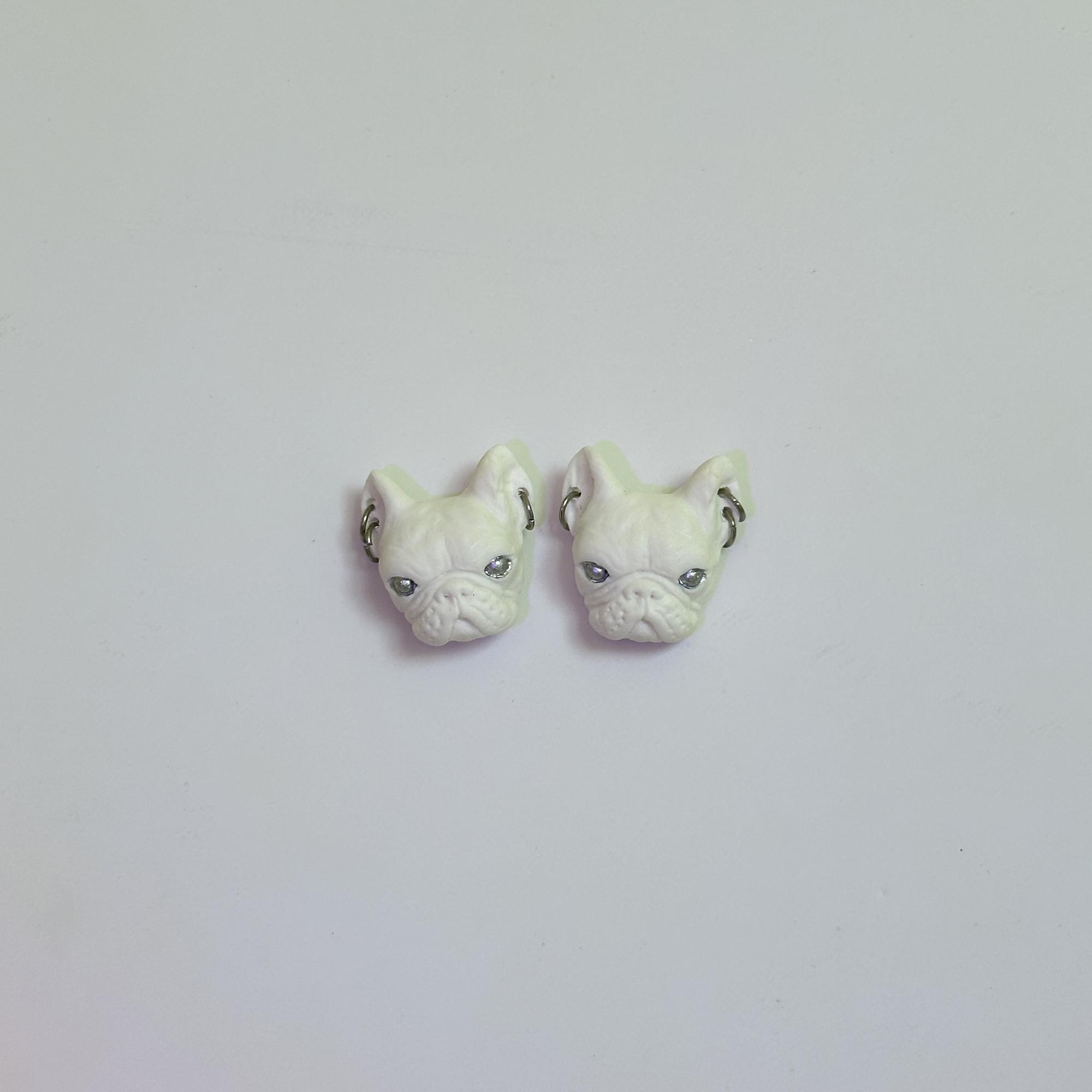 серьги французские бульдоги