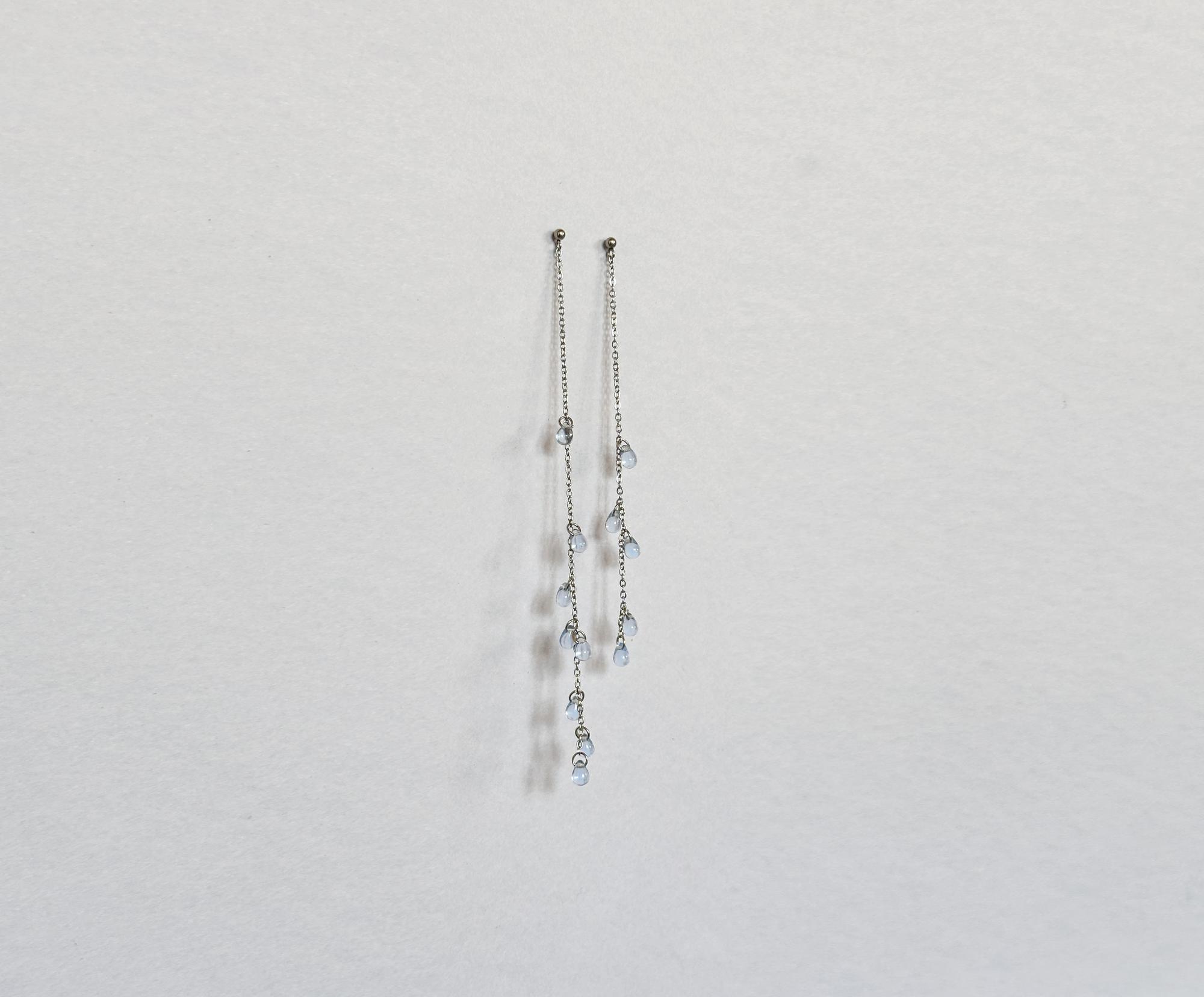 серьги голубые слёзы