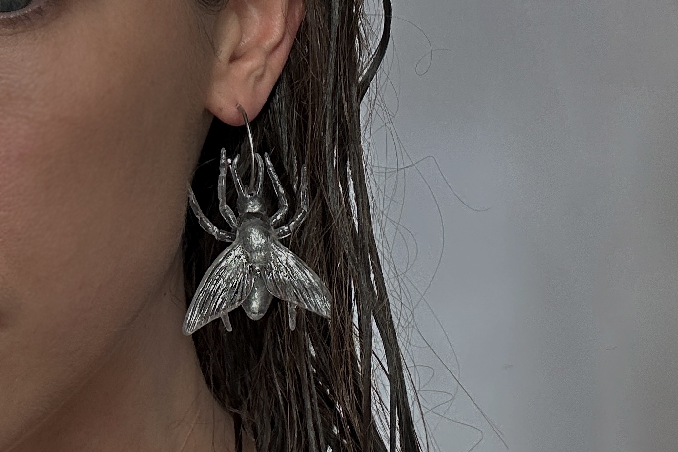 серьги кристальные мотыльки