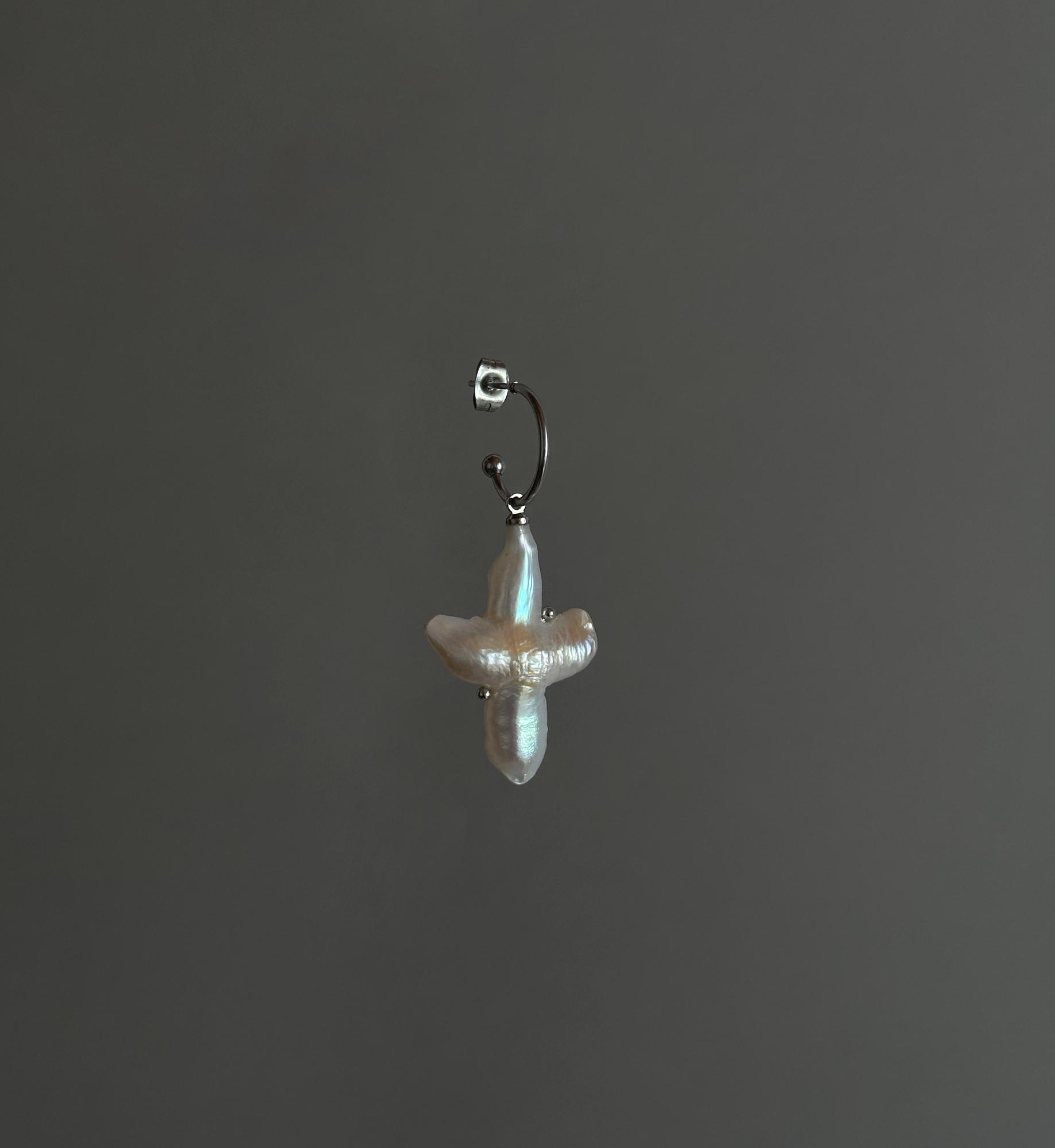 моносерьга жемчуг №1