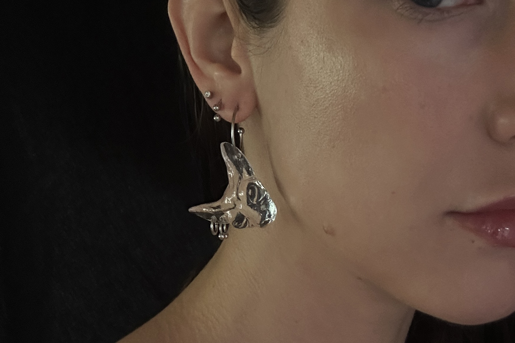 серьги кристальные сфинксы