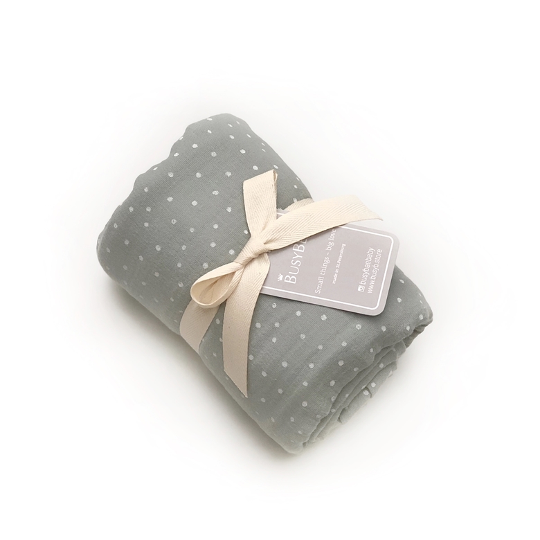 Двусторонняя пеленка LITTLE DOTS мятная