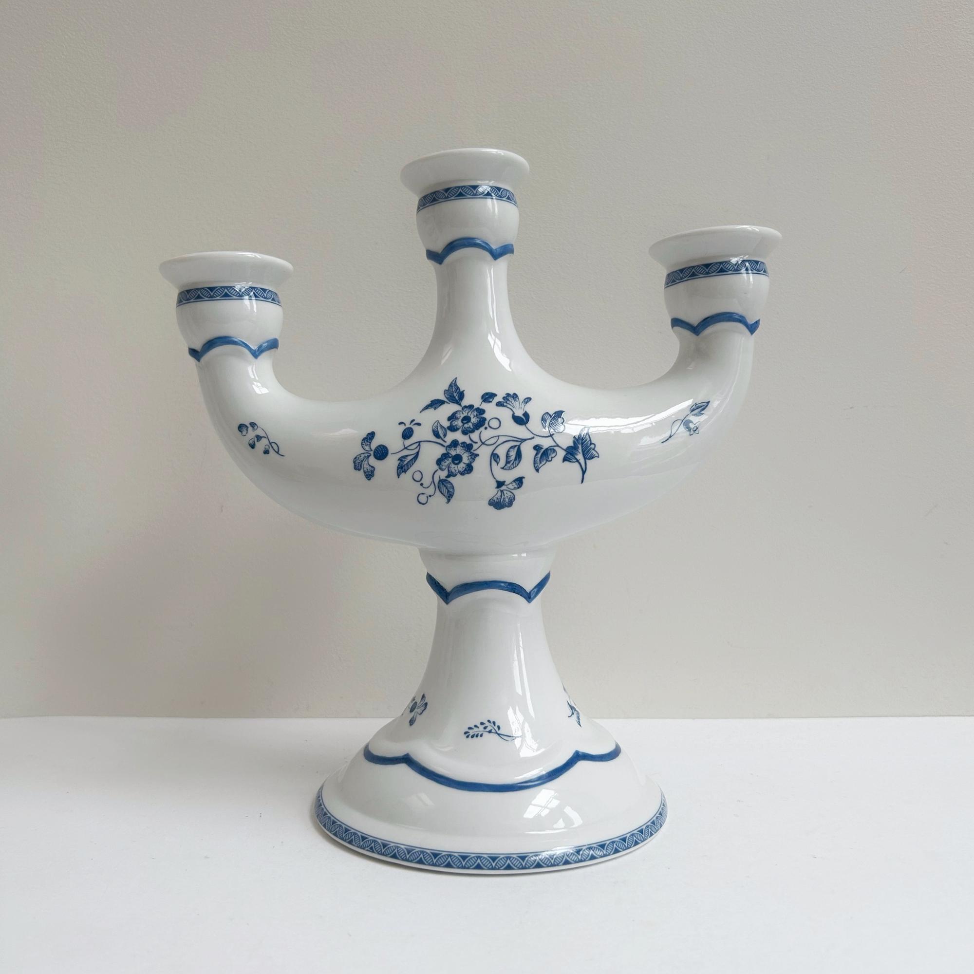 Фарфоровый канделябр на 3 свечи