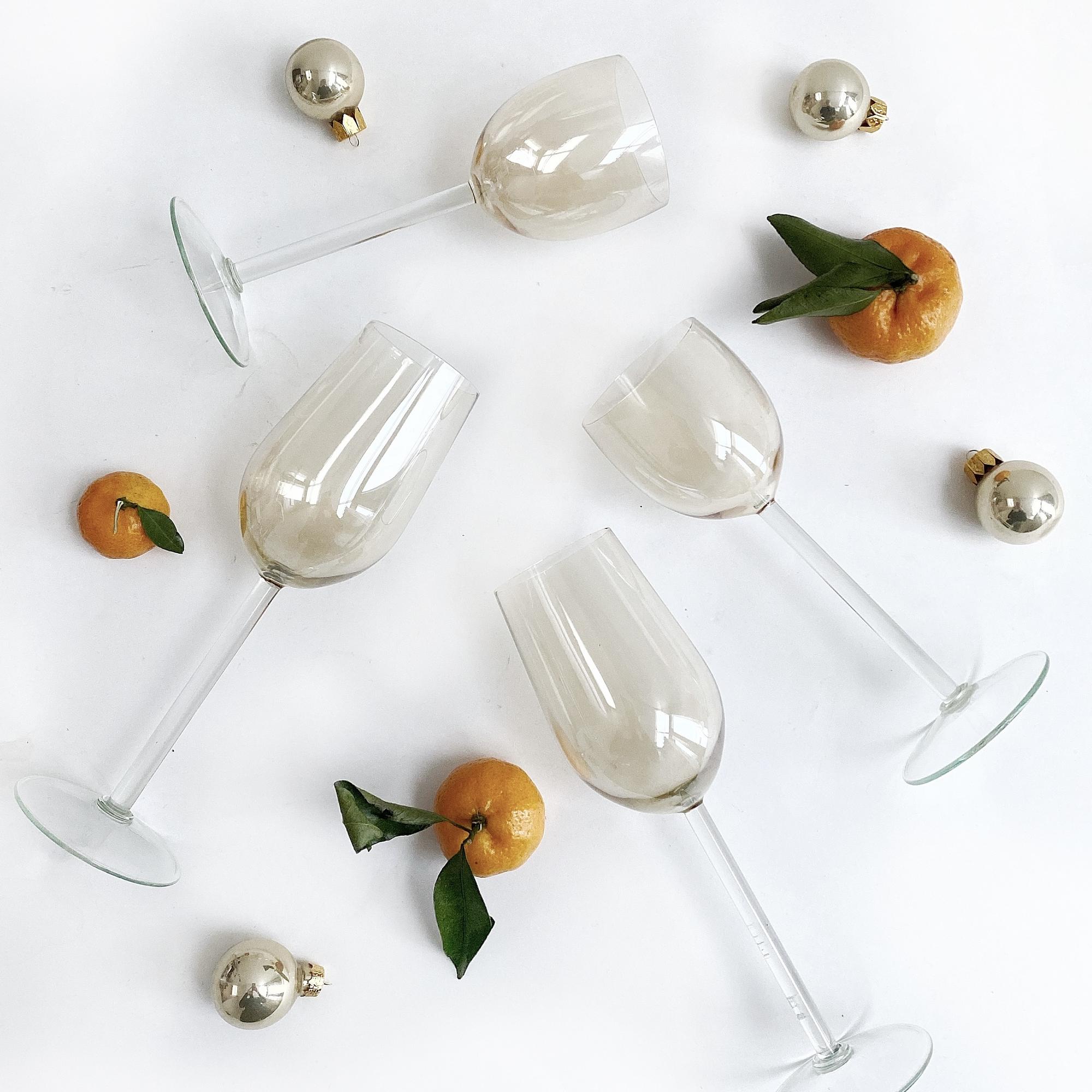 Пары Калининских бокалов  в лимонном цвете