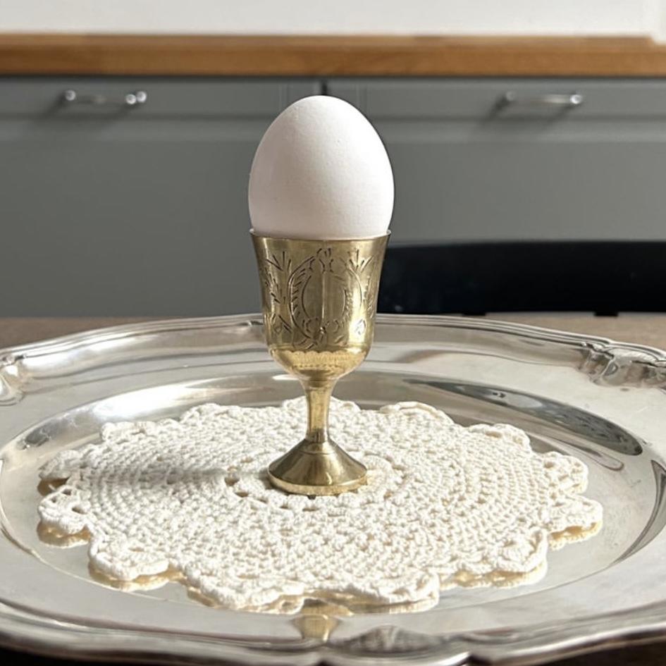 Рюмочка-пашотница из латуни