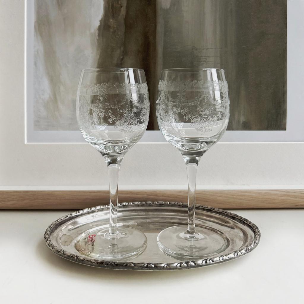 Пара винных бокалов ручной работы, Португалия