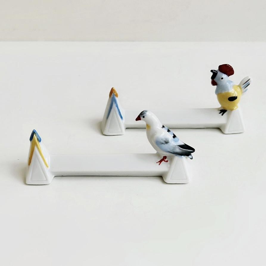 Пара порт-куто из фарфора «Птицы»