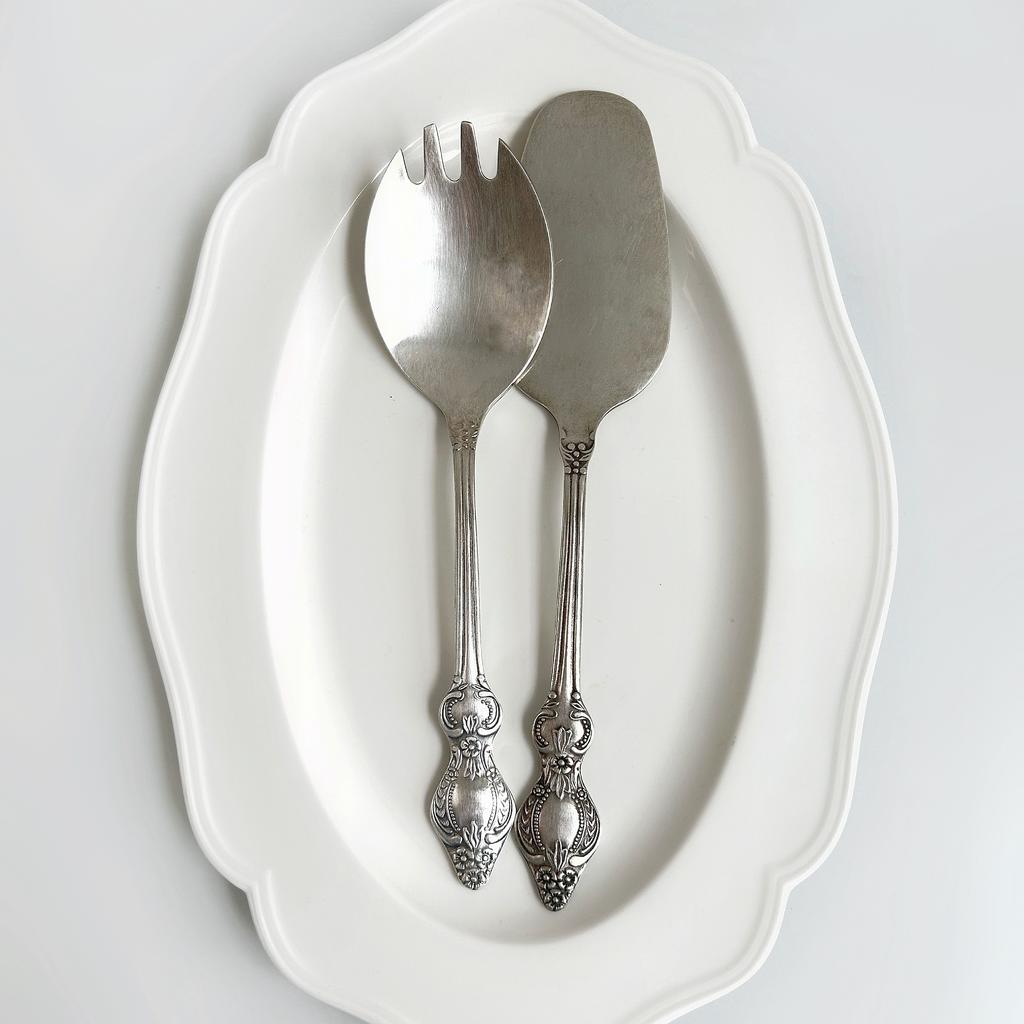 Пара сервировочных приборов «Троянда»