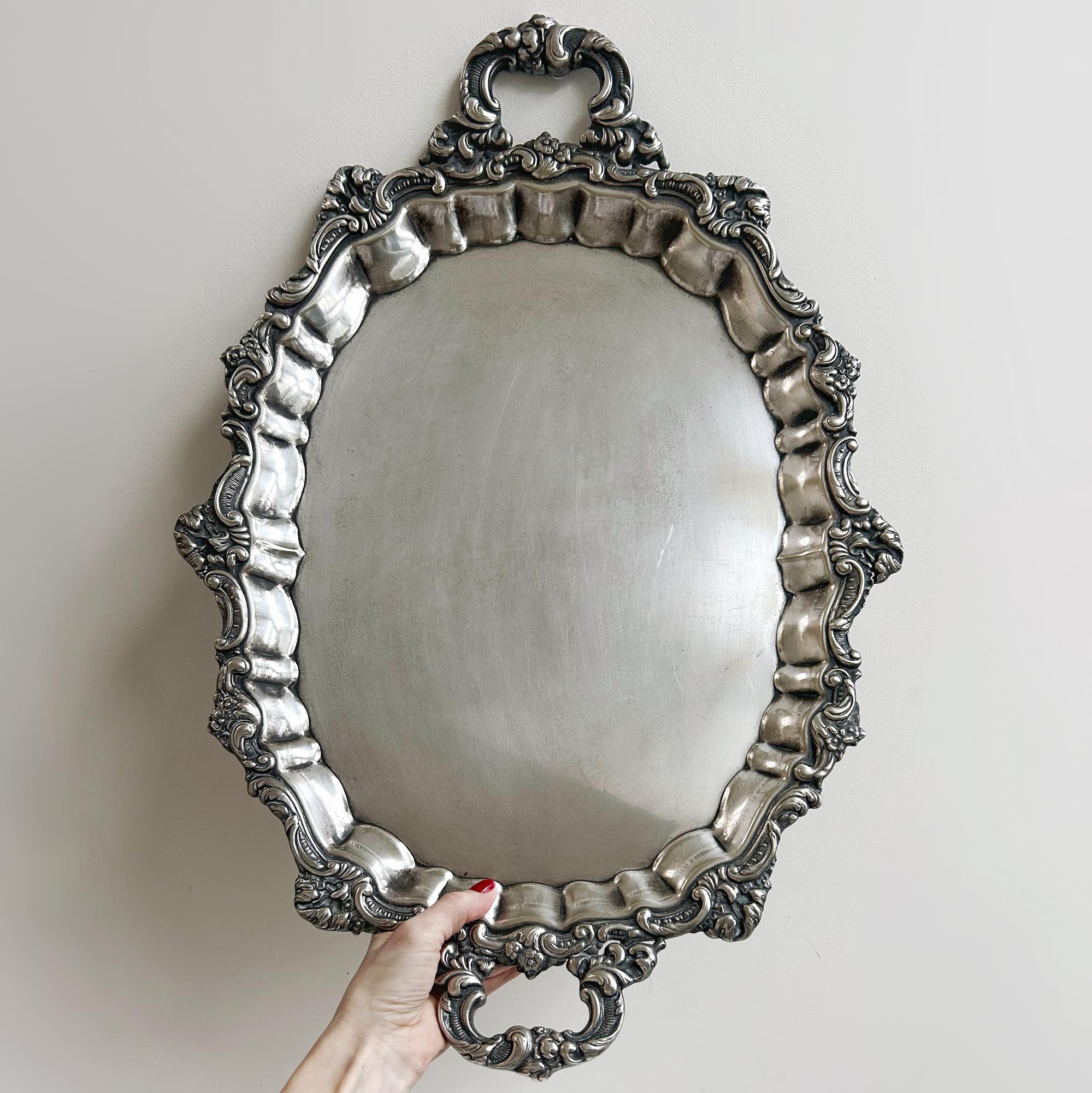 Большой, тяжелый поднос с ручками