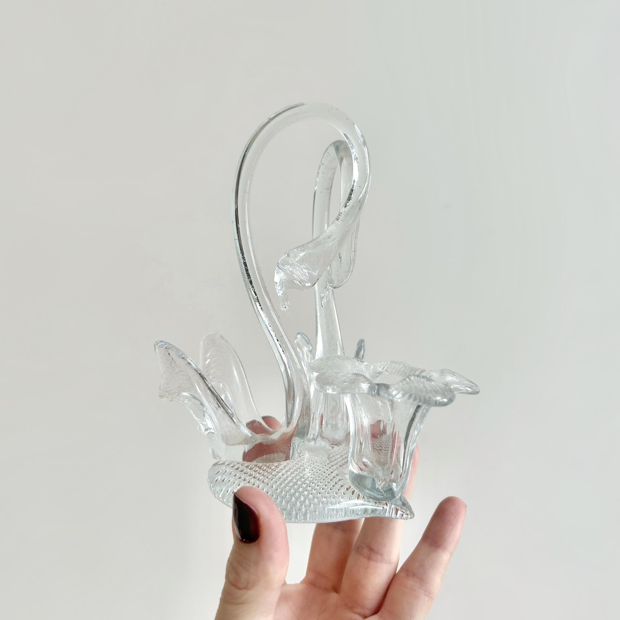 Хрустальный подсвечник «Лебеди»