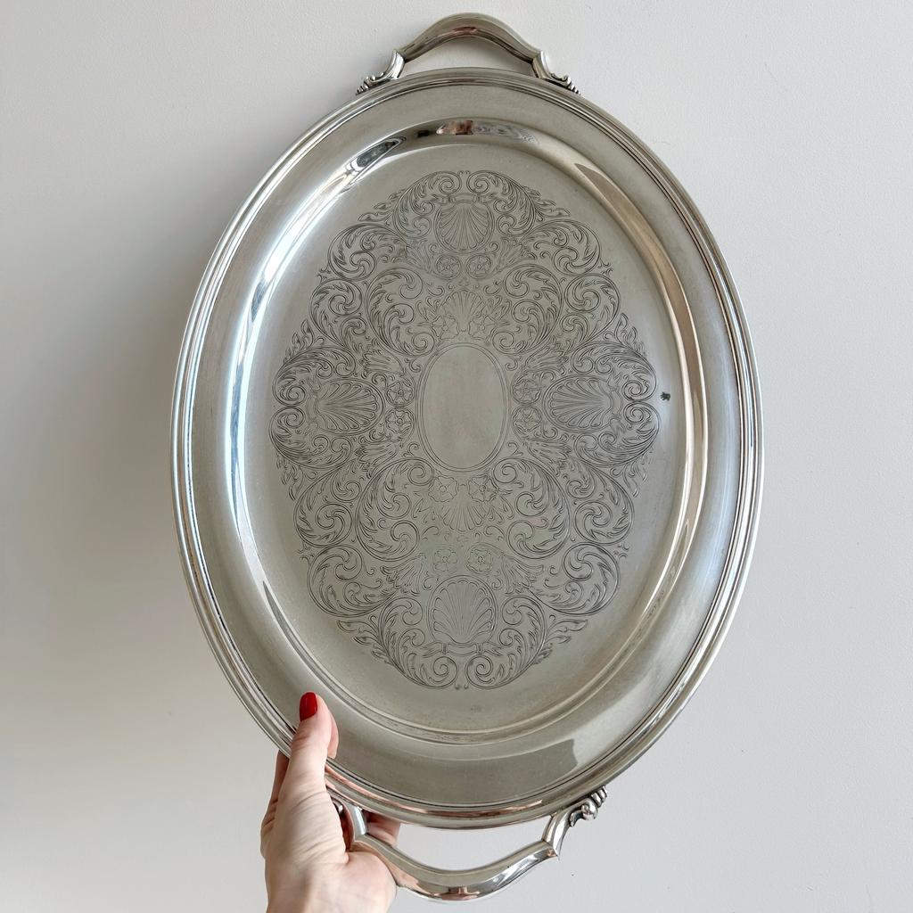 Очень большой поднос овальной формы, Oneida