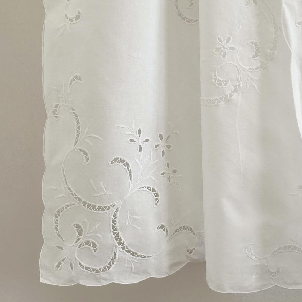 Ажурная кофейная скатерть/наперон