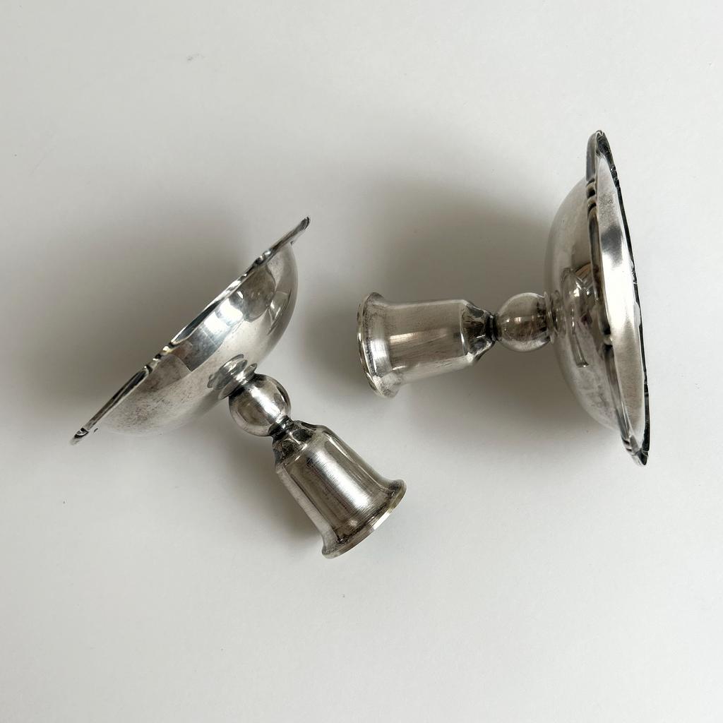 Пара подсвечников, серебрение