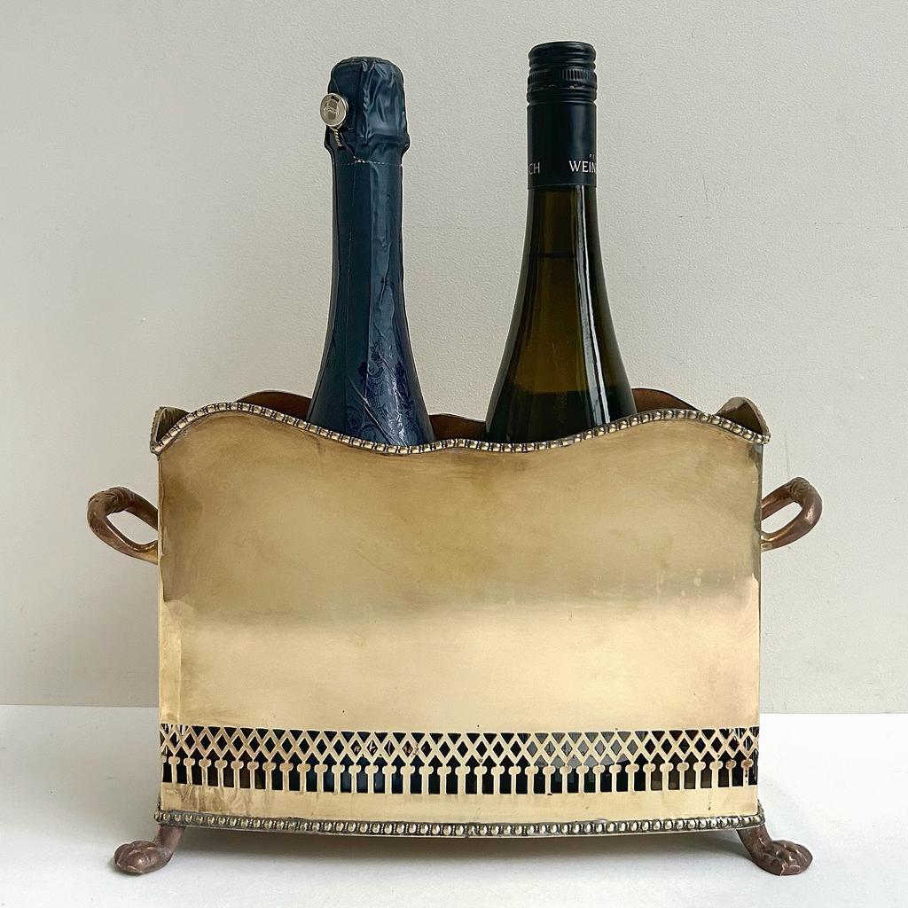 Старинная латунная корзина, Франция