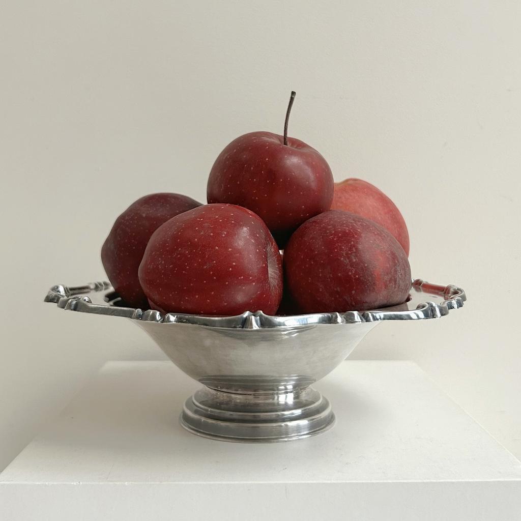 Блюдо на ножке, серебрение