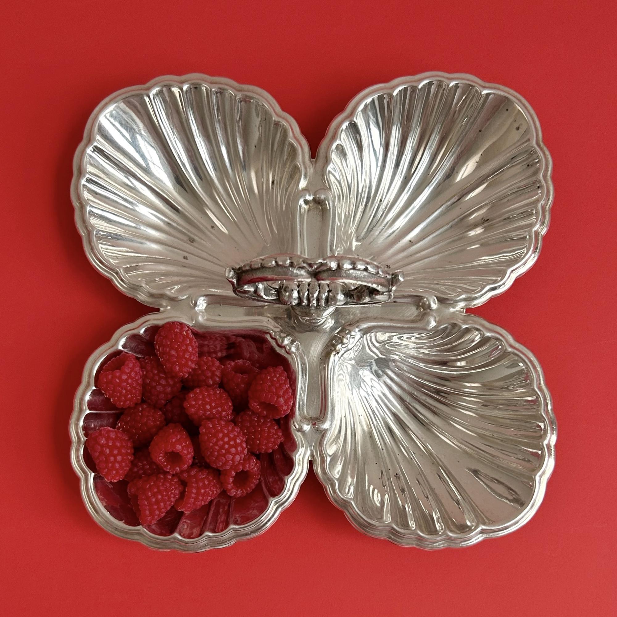 Менажница «Ракушки», серебрение