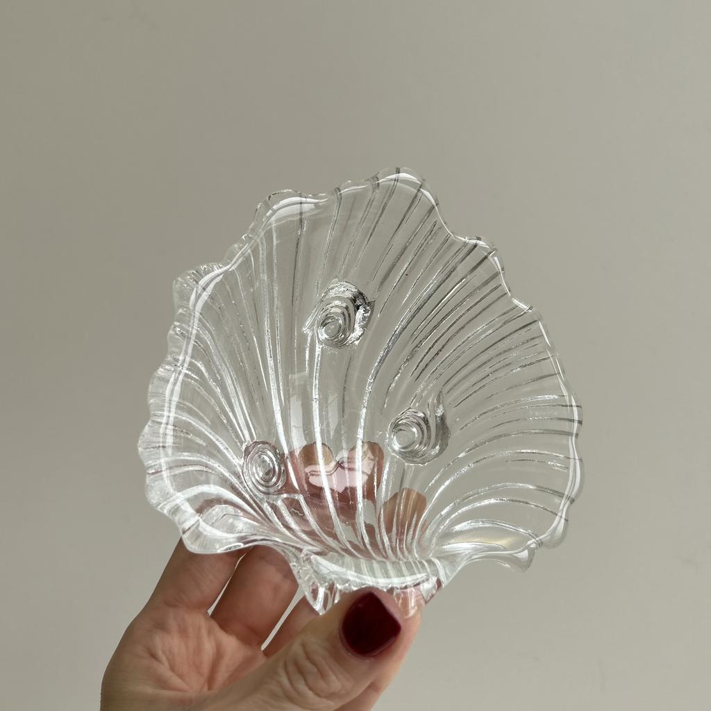 Хрустальное блюдо «Ракушка» на ножках