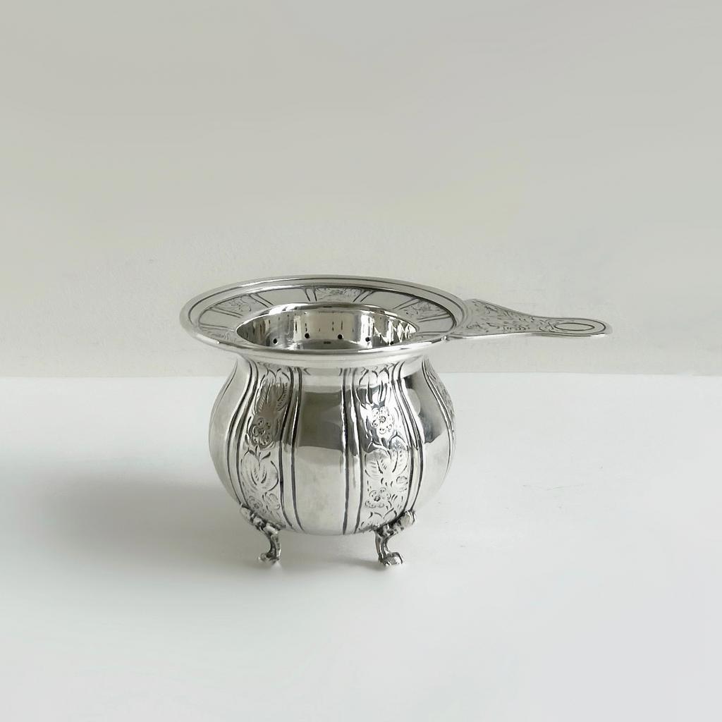 Ситечко с подставкой, серебрение