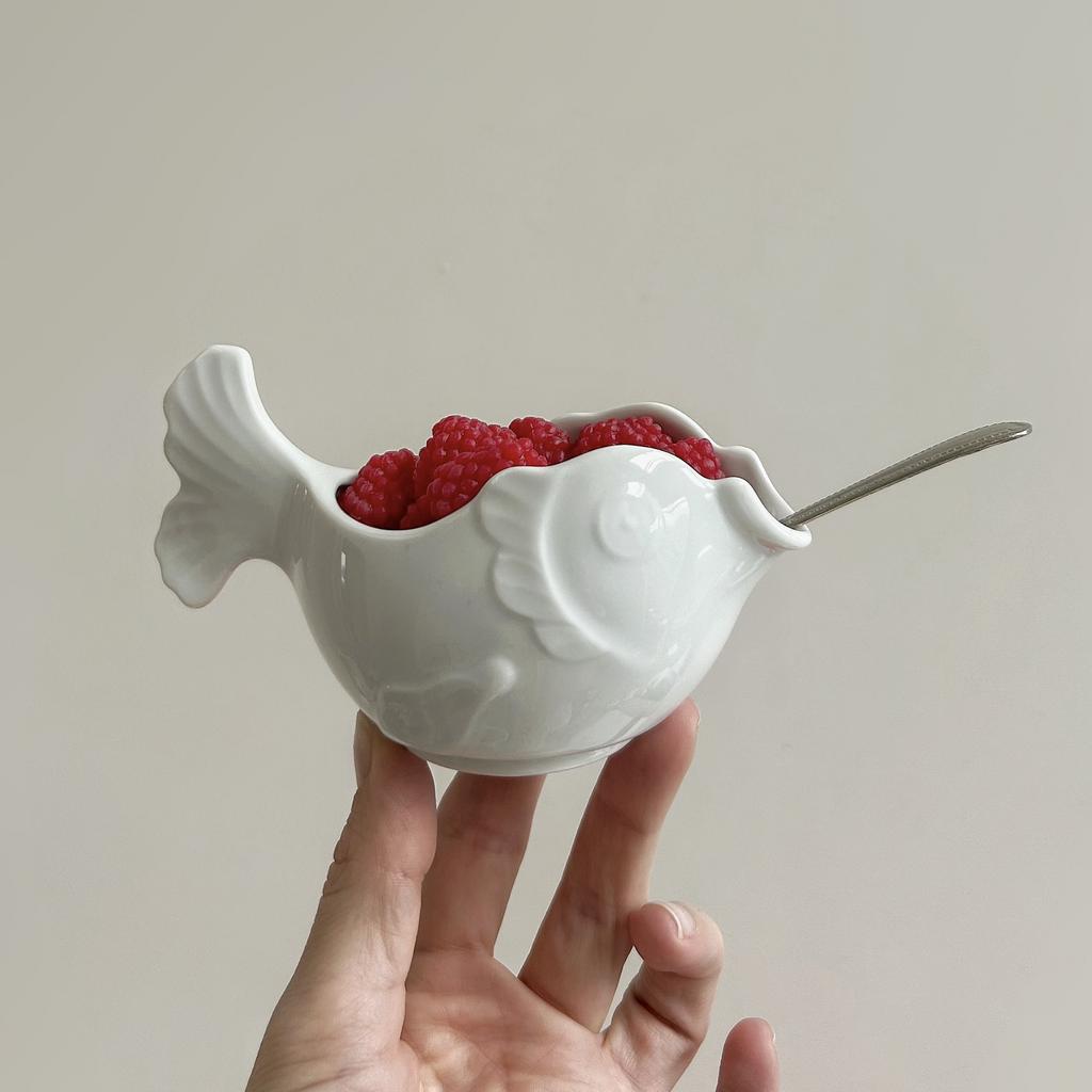 Рыбка-икорница из фарфора
