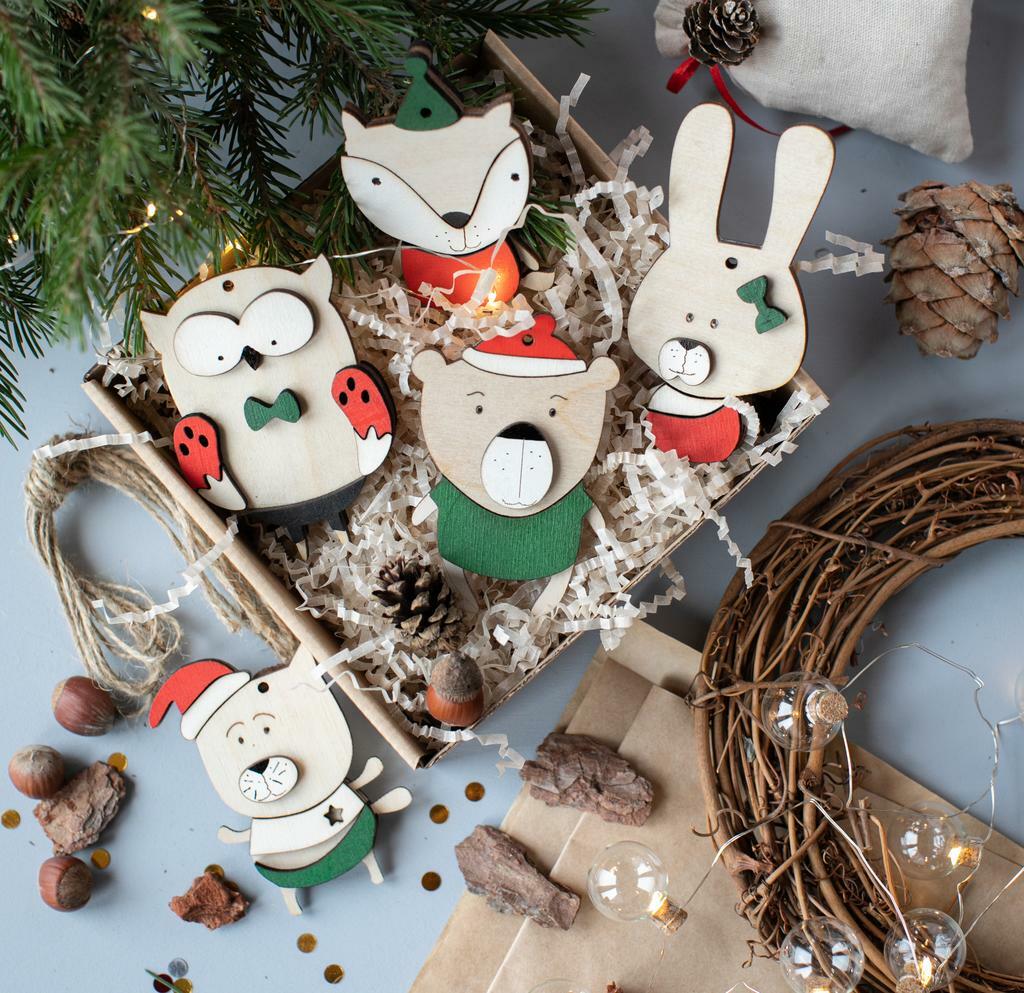 Набор елочных игрушек «Зверята»