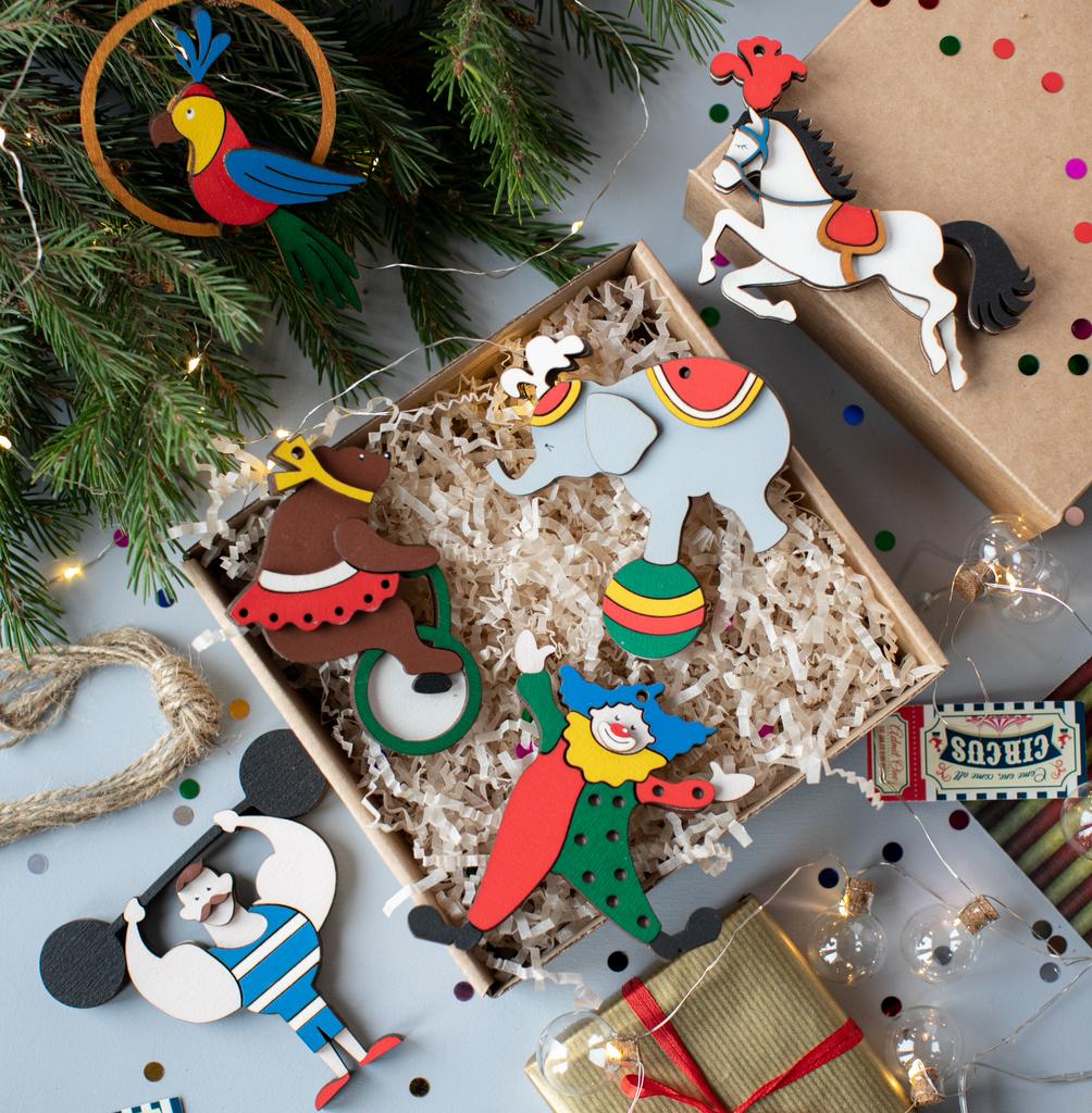 Набор елочных игрушек «Старый цирк»