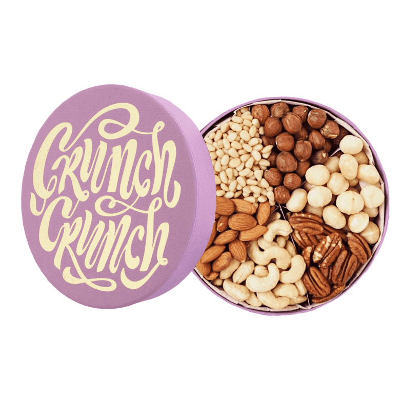 Большая лавандовая коробка орехов  Crunch Crunch