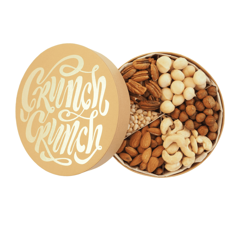 Большая коричневая коробка орехов Crunch Crunch