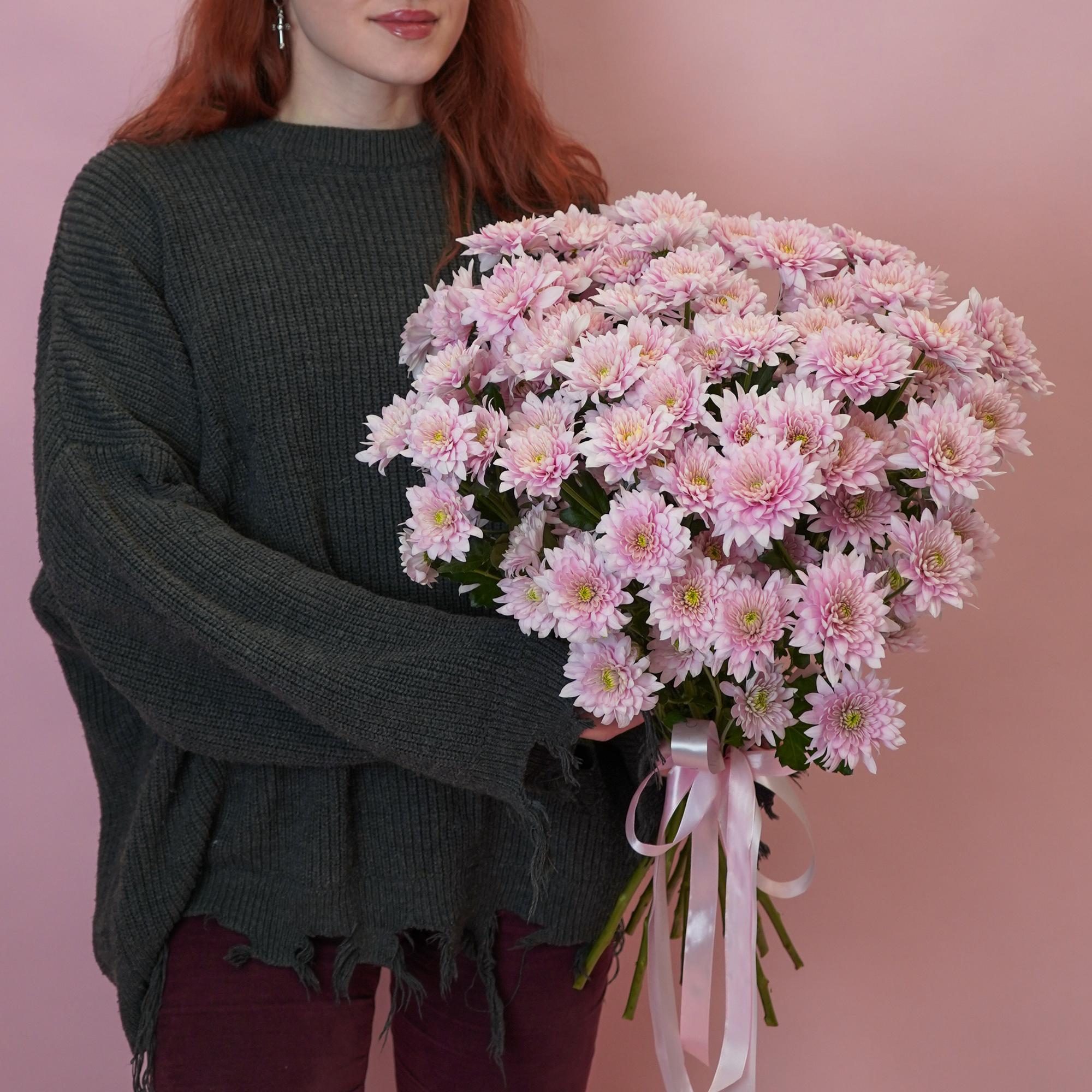 Букет «Сиреневые хризантемы»