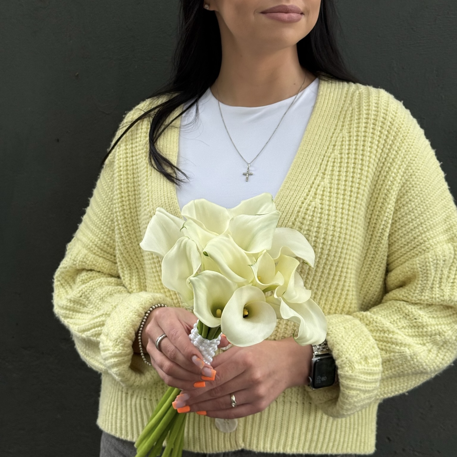 Свадебный букет "Белые каллы"