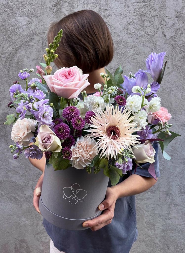 Шляпная коробка Лавандовая