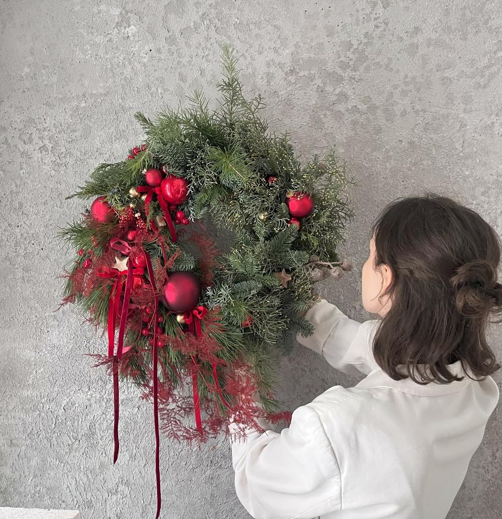 Авторский венок Зимний гранат