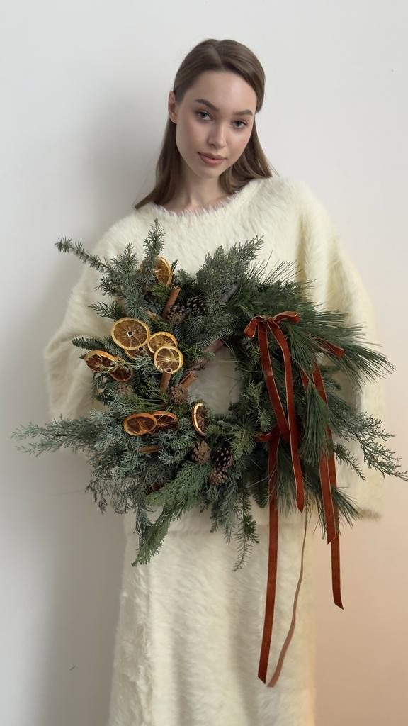 Венок с апельсинами