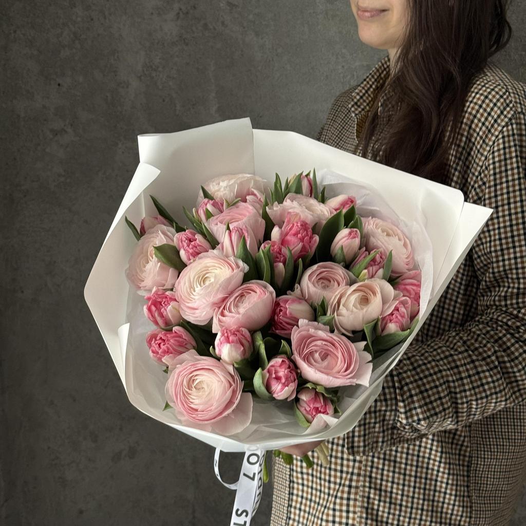 Дуо-букет "Клубничный зефир"