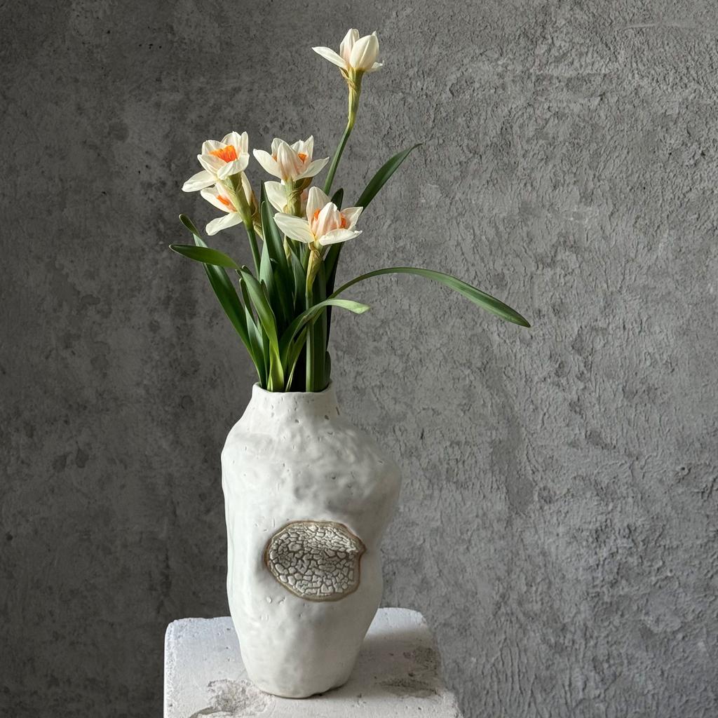 Керамическая ваза с кракелюром