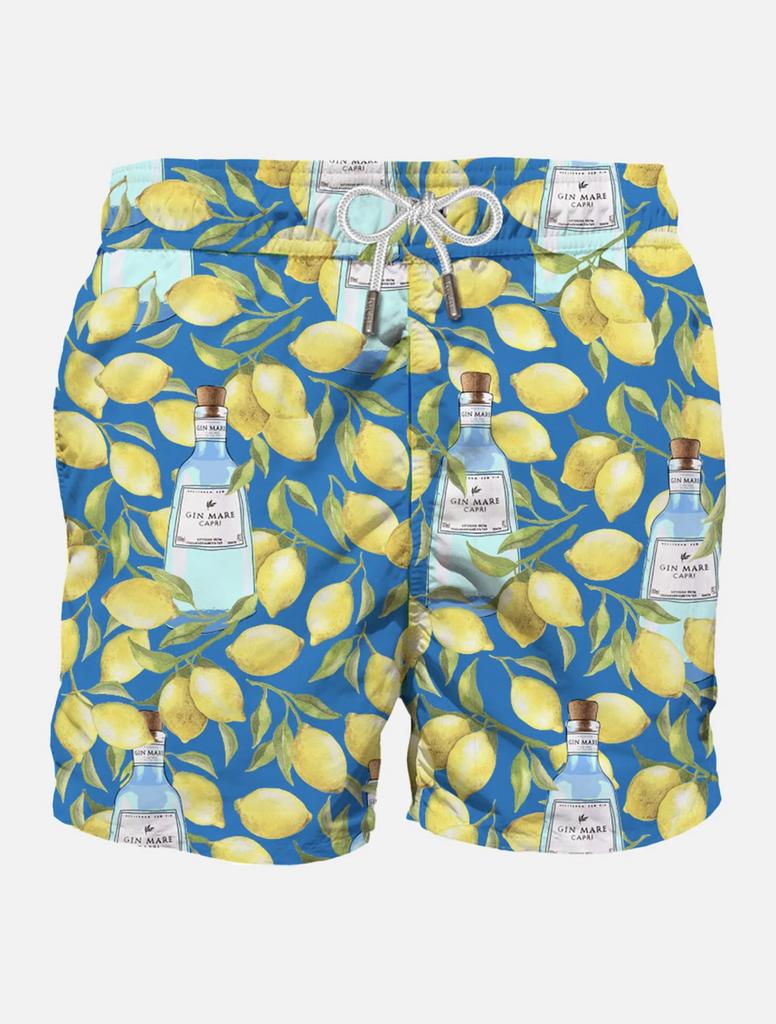 Шорты Saint Barth GUSTAVIA GIN AND LEMON синий