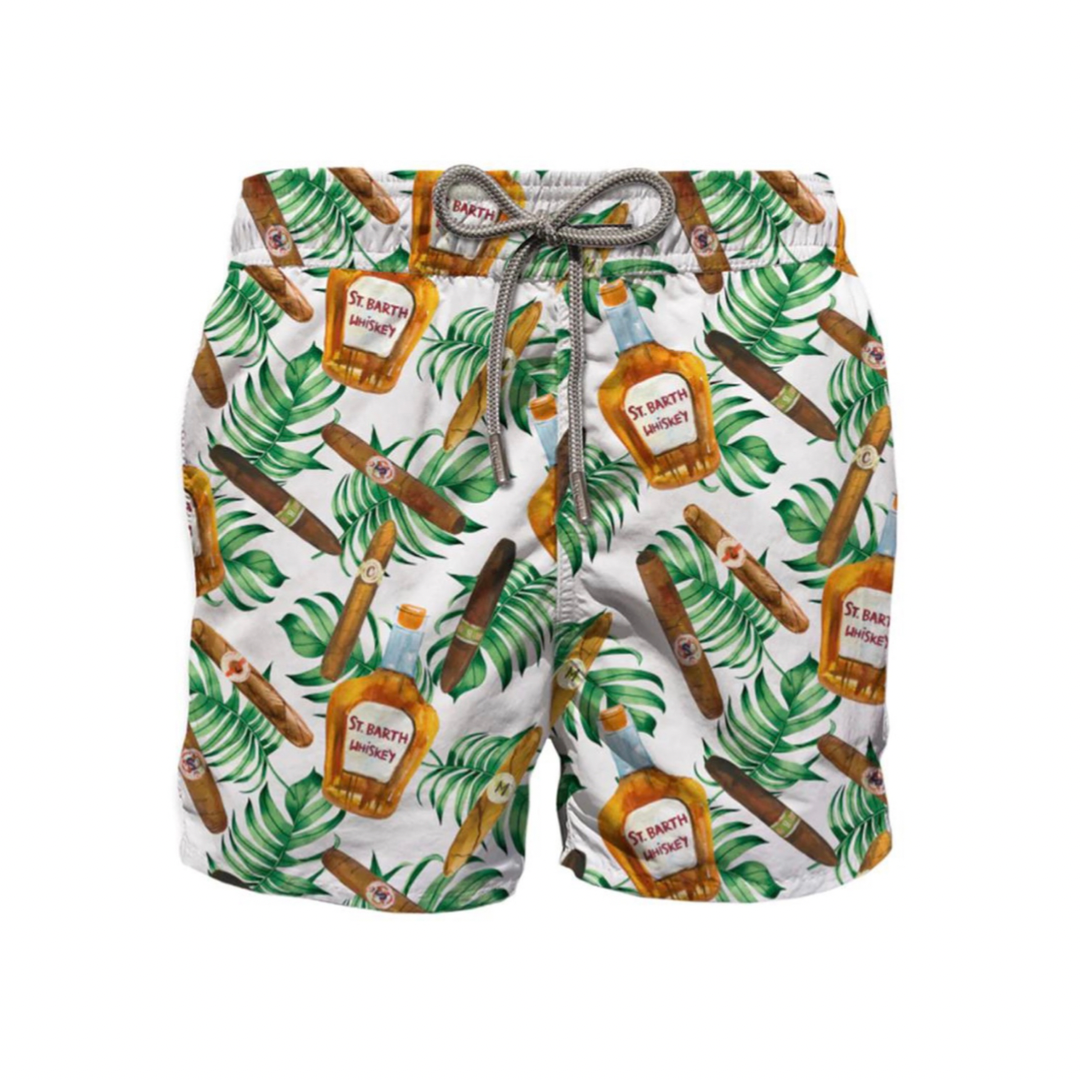 Шорты плавательные Saint Barth пальмы, сигары