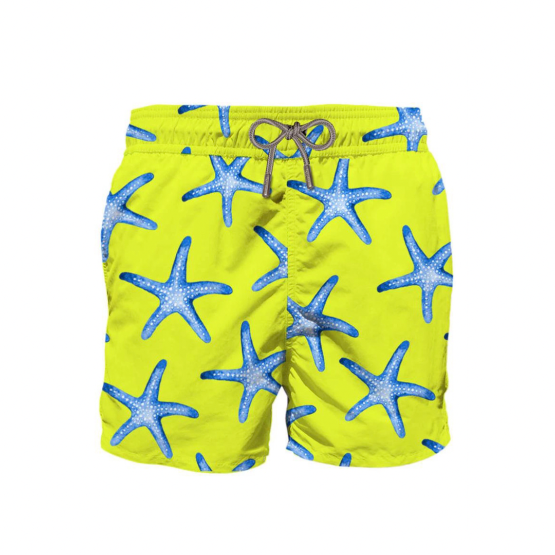 Шорты плавательные Saint Barth Gustavia желтые звездами