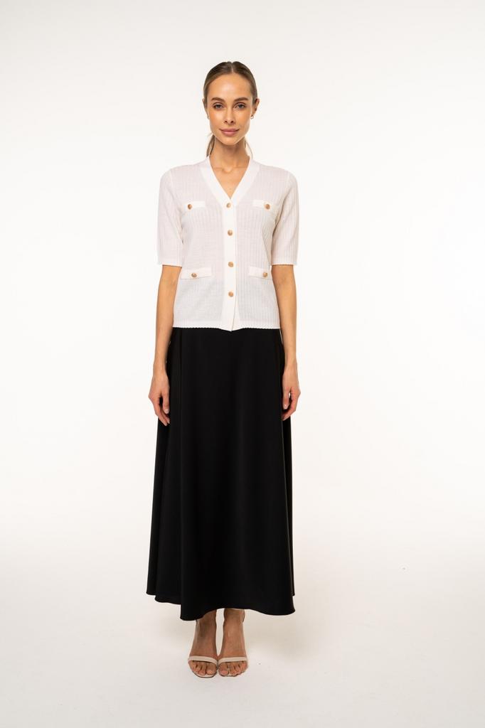 Кардиган SEVEN L AB 0611 100 молочный карманы