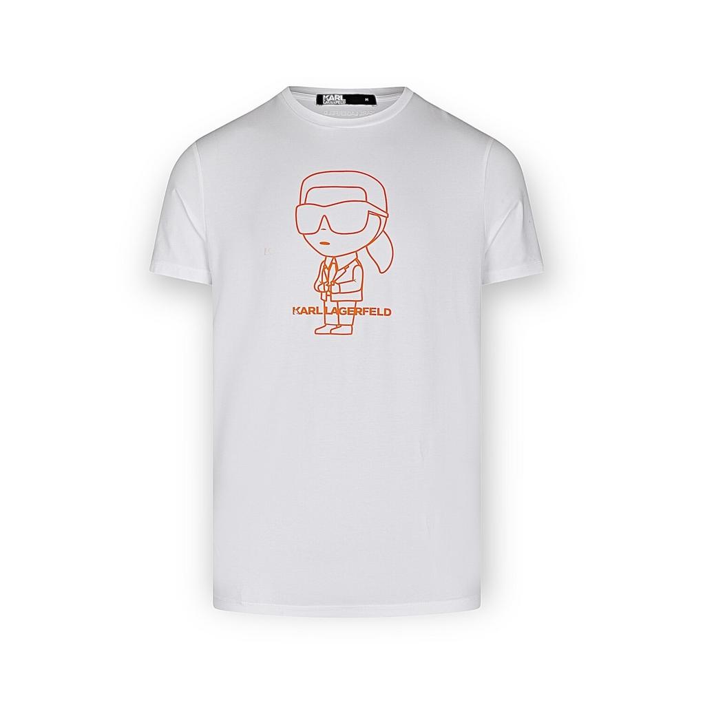 Футболка муж. LAGERFELD 755403 белая оранжевым