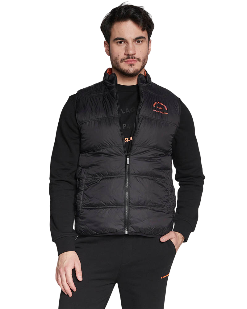 Жилет муж. LAGERFELD 505401 черный оранжевым