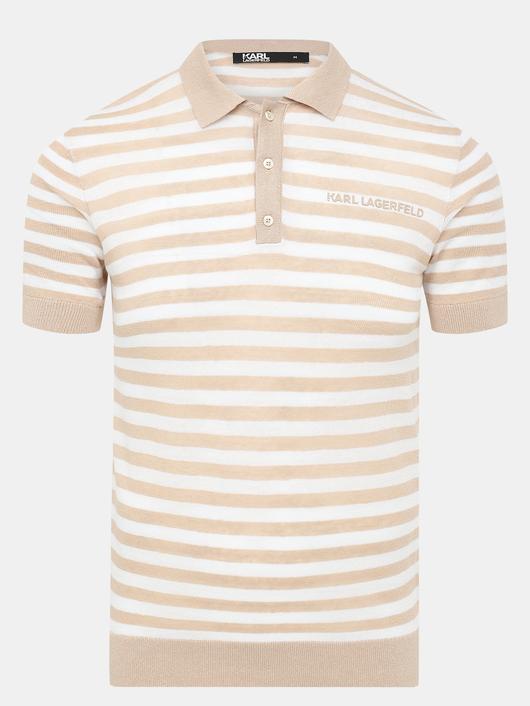 Футболка LAGERFELD 655036 бежевая полоска