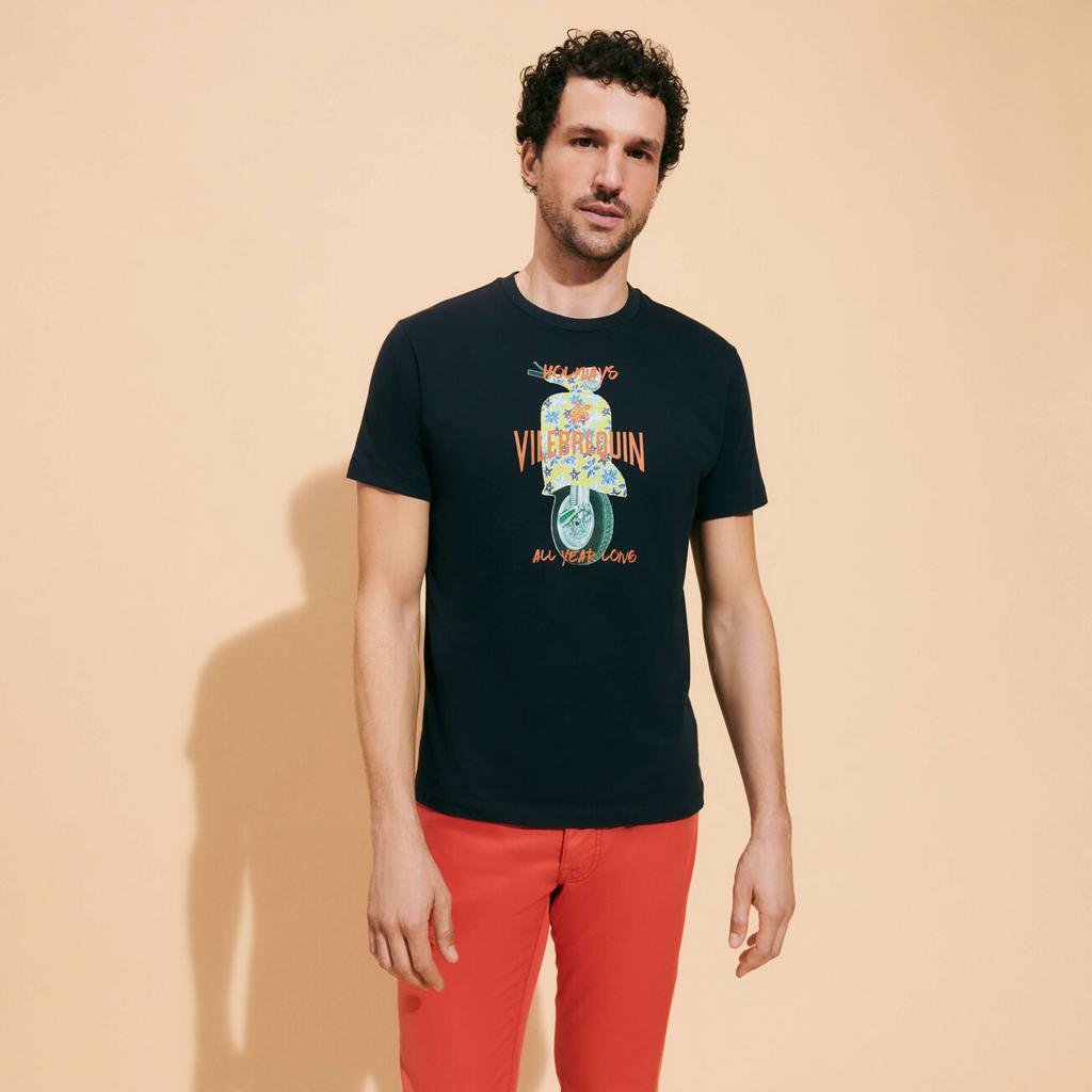 Футболка VILEBREQUIN 007 синяя мотик