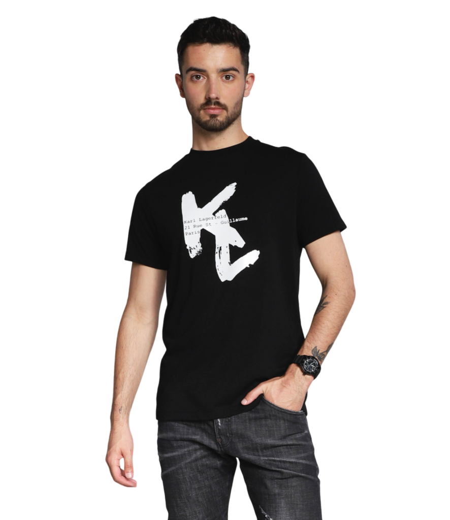 Футболка муж. LAGERFELD 755400 черная белым