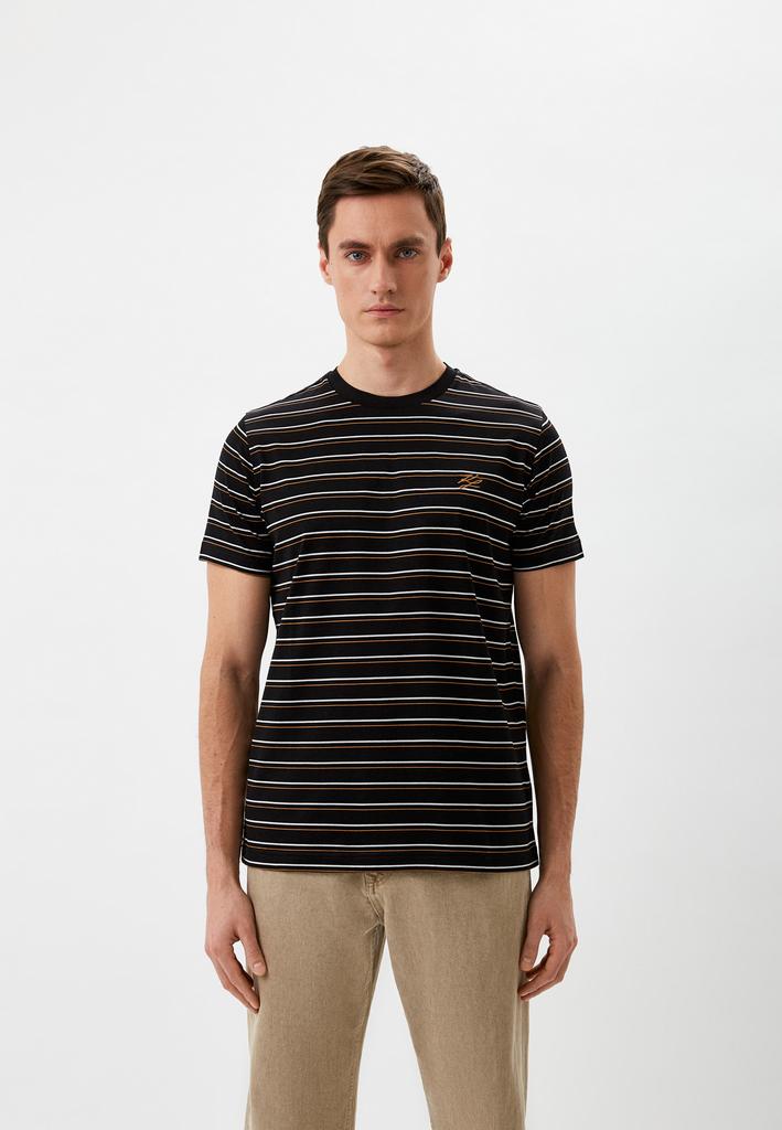 Футболка муж. LAGERFELD 755081 черная полоска