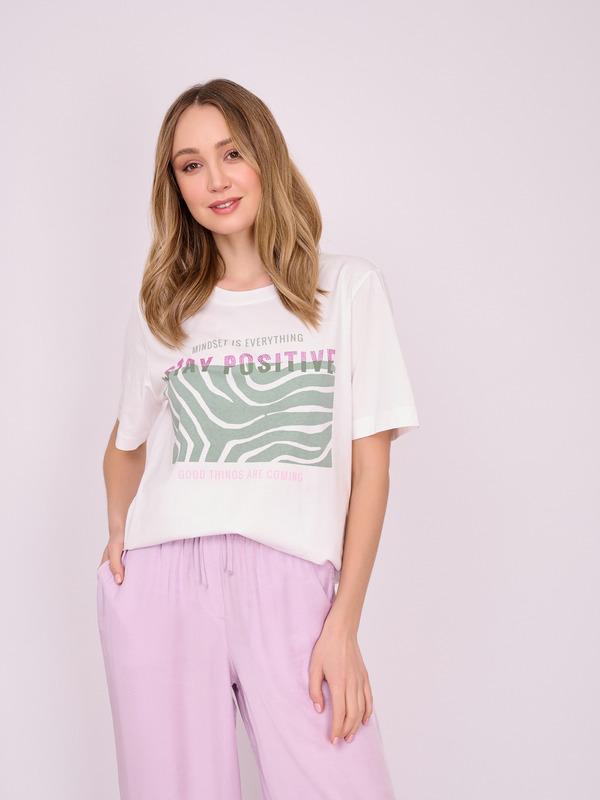 Футболка MARC AUREL 7427 белая мятным