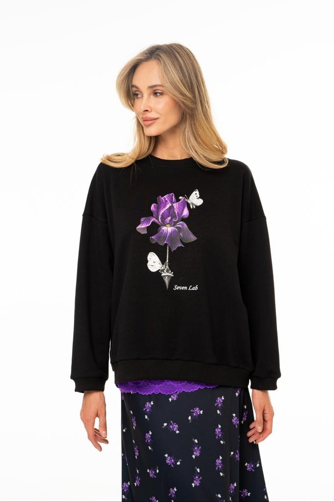 Свитшот SEVEN LAB 01 900 267 0347 черный ирис