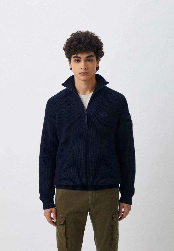 Cвитер муж. AERONAUTICA 1443 синий молния