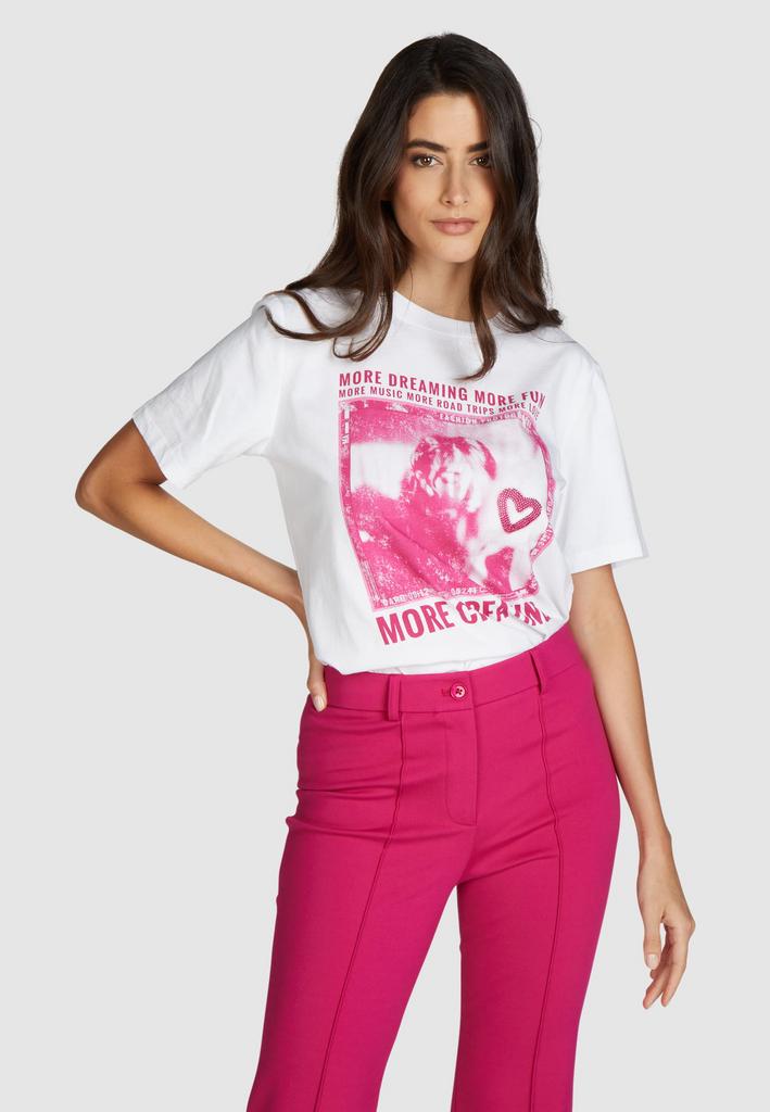 Футболка MARC AUREL 73636 белая розовым