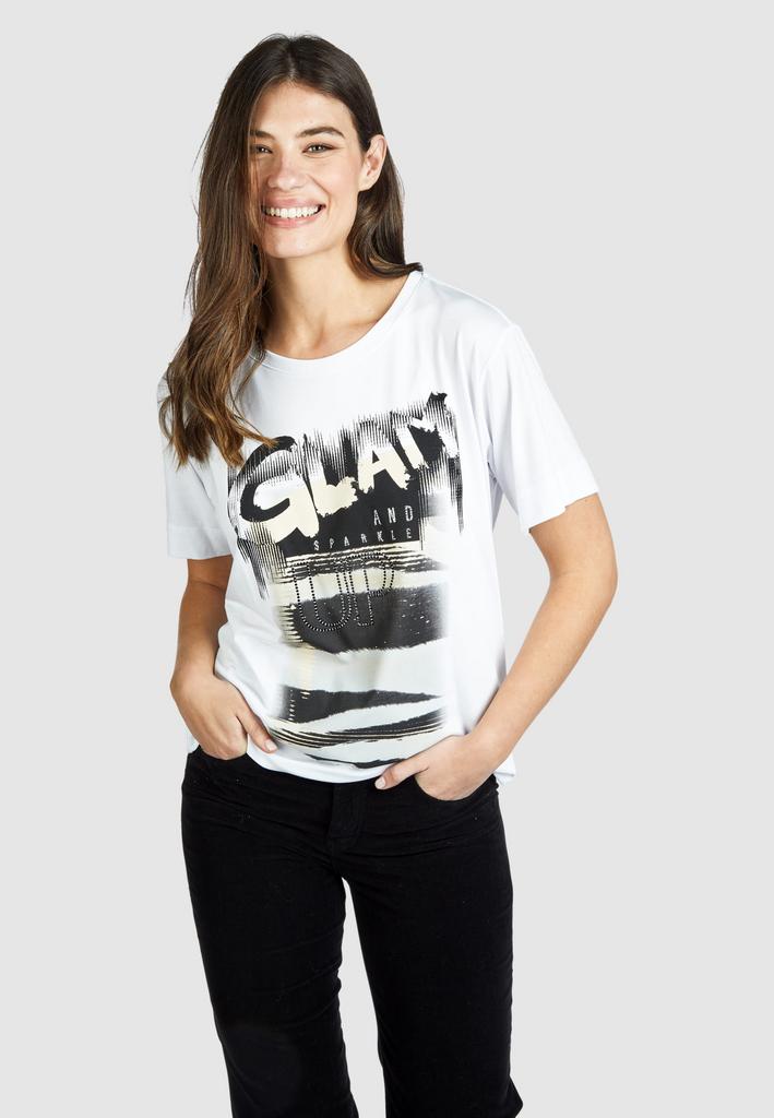 Футболка MARC AUREL 73640 белая бежевым